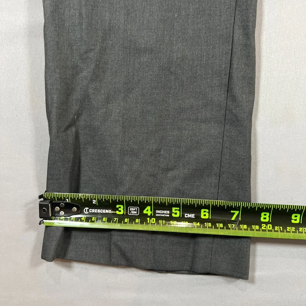 Kenneth Cole Reaction Dress Pants Mens 38x30 Gray Rayon Mid Rise Straight Leg